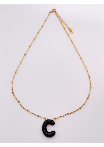 Çelik Kolye C Harfli Kolye Renkli Balon Harf Kolye indirimleri