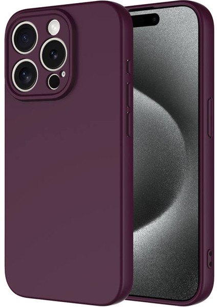iPhone 15 Pro Max Kılıf Kılıf İçi Kadifeli Esnek Kadifon Lansman Premium Silikon Case Cover