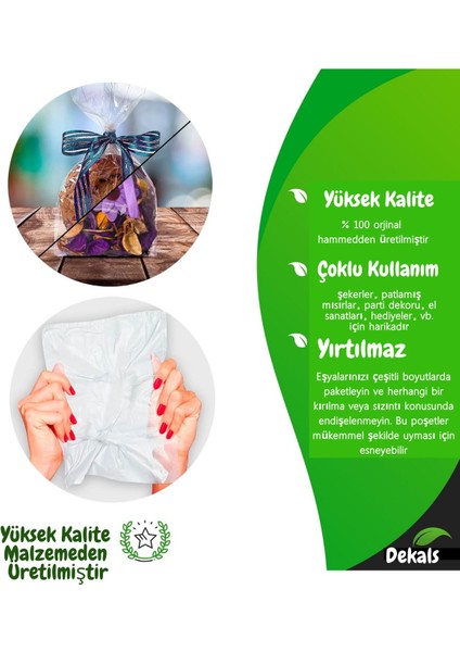 500LÜ Toptan 8X23 Opp Yan Körüklü Poşet Torba Şeffaf Dayanıklı Gıda Saklama Tazelik Koruma Poşeti