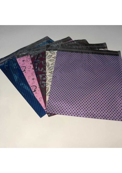 5 Adet Tek Desen 30X35 Yapışkanlı Hediye Ambalaj Paketi Metalize Hediye Poşeti fırsatları
