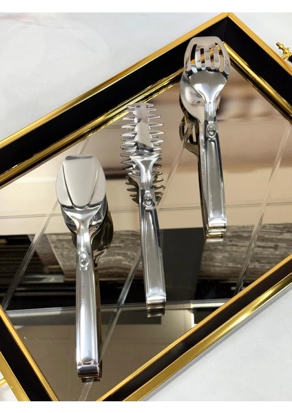 3 Lü Servis Maşa Gümüş