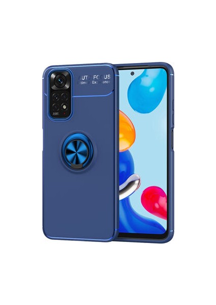Redmi Note 11S Global Ultra Koruma Sağlayan Stand Özellikli Ringguard Yüzüklü Silikon Kılıf