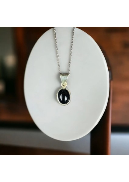 Oniks Gümüş Kolye