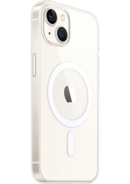 iPhone 14 Kılıf Magneticsafe Şeffaf Silikon - Şeffaf - YKD7309-9335