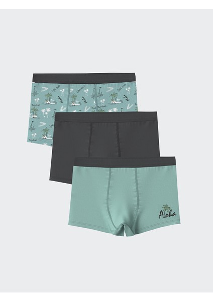 Yeni Sezon Baskili Erkek Cocuk Boxer 3'lu - S5HN74Z4