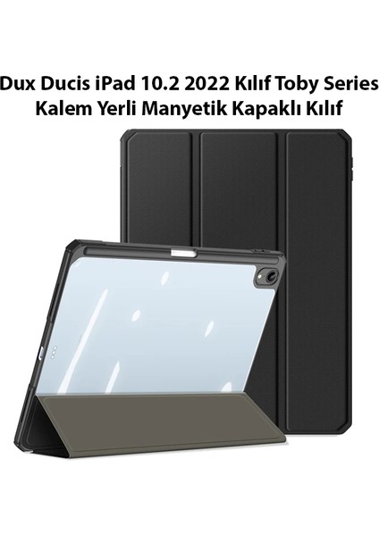 Dux Ducis iPad 10.2 2022 Kılıf Toby Series Kalem Yerli Manyetik Kapaklı Kılıf-( - YKD8356-3906
