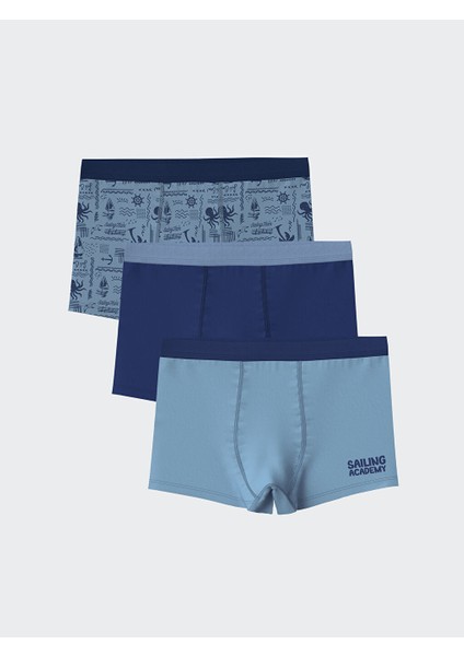 Yeni Sezon Baskili Erkek Cocuk Boxer 3'lu - S5HN68Z4