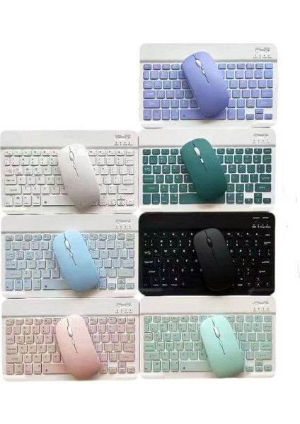 Lenovo Tab M10 Plus X605 Uyumlu Bluetooth Klavye Mouse Set