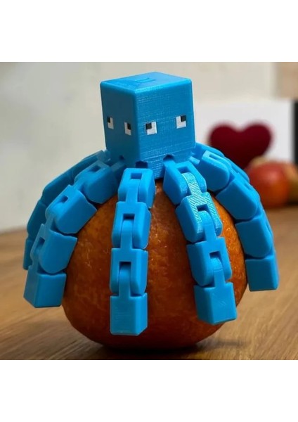Minecraft Glow Squid Tencatles Parlayan Mürekkep Balığı
