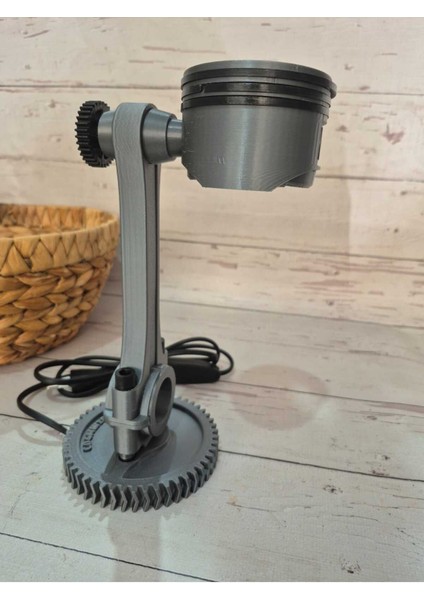Gri Piston Masa Lambası, Şık ve Modern Tasarım, Ev ve Ofis Kullanımı Için Ideal fiyatları