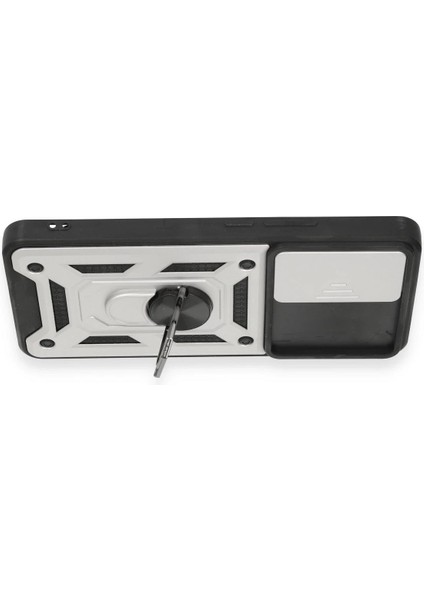 Xiaomi Mi 12T Pro Kılıf Pars Lens Yüzüklü Silikon - Gümüş - YKD4068-1362 modelleri