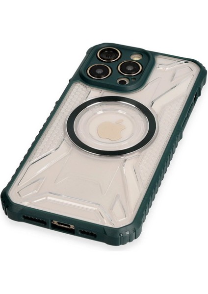 iPhone 14 Pro Kılıf Prag Magneticsafe Kapak - Koyu Yeşil - YKD8337-7492