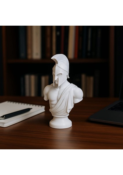 Spartalı Savaşçı Tarihi Büst / Tarihi Savaşçı Dekortaif Obje Biblo / Lunar Design