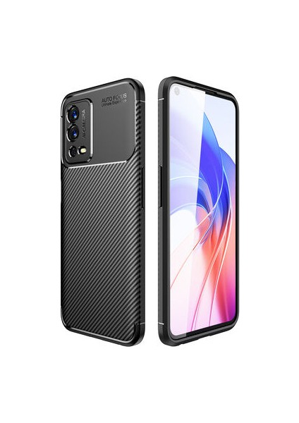 Oppo A55 4g Kılıf Karekarbon Desenli Şık ve Dayanıklı Torvex Premium Silikon Kapak