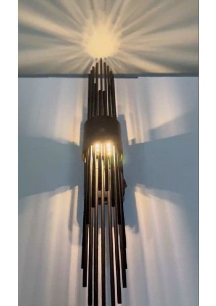 Şık Siyah Angora Duvar Aplikası, LED Aydınlatma ile Dekoratif Dokunuş modelleri