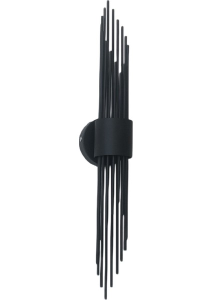 Şık Siyah Angora Duvar Aplikası, LED Aydınlatma ile Dekoratif Dokunuş