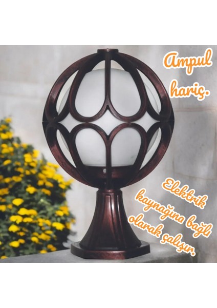 E27 Duylu Bakır Eskitme Plastik Bahçe Duvar Aydınlatma Apliği