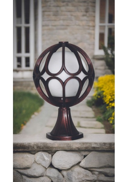 E27 Duylu Bakır Eskitme Plastik Bahçe Duvar Aydınlatma Apliği
