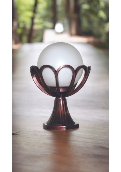 E27 Bakır Eskitme Duvar Aydınlatma Armatürü, Bahçe Dekor Papatya Tasarımı