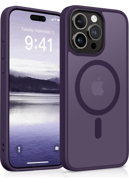 iPhone 16 Pro Max Uyumlu Kamera Korumalı Magsafe Wireless Şarj Özellikli Mat Silikon Kılıf
