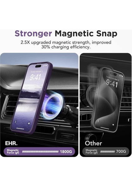 iPhone 16 Pro Max Uyumlu Kamera Korumalı Magsafe Wireless Şarj Özellikli Mat Silikon Kılıf