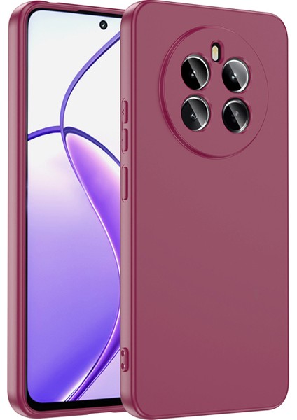 Realme 12 4G Kılıf Kılıf İçi Kadifeli Esnek Kadifon Lansman Premium Silikon Case Cover