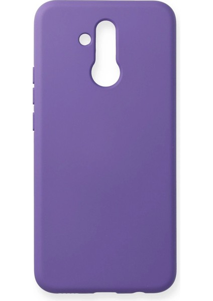 Huawei Mate 20 Lite Kılıf Nano Içi Kadife Silikon - Koyu Mor - YKD5906-4889