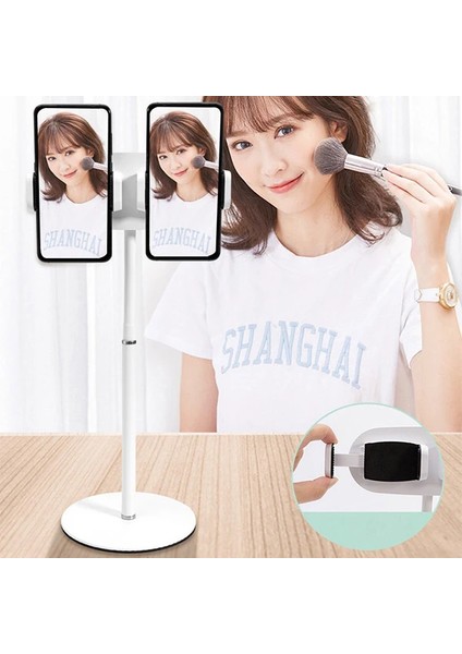 Ally Masa Üstü 2 Telefon Tutucu Stand Youtubercanlı Yayın Selfie Tiktok Makeup-( - YKD3291-9255