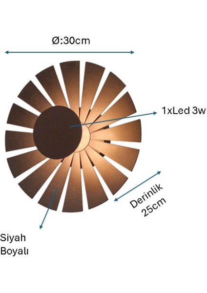 Modern Siyah Boyalı Aplik, Şık ve Şimdilik Tasarım, Zarif Aydınlatma Parçası modelleri