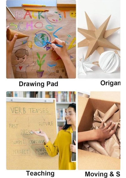 100 Adet Kraft-Düz Küçük Boy Ürünler Için Kutu ve Ambalaj Kağıdı Hediye Kağıdı 25X35