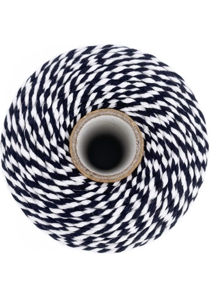 200 Metre (Bobin) Siyah-Beyaz Kutu ve Ambalaj Süsleme Ipi Bileklik Ipi Hediye Paketleme Ipi modelleri