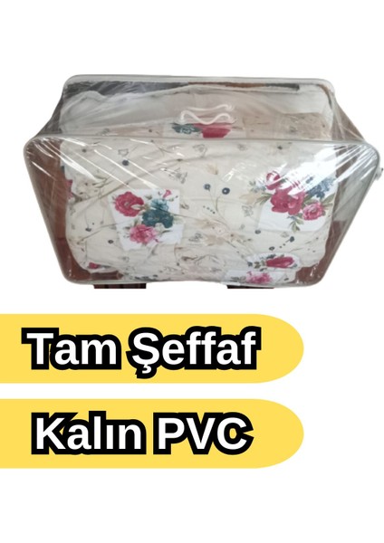 Tam Şeffaf Pvc Çanta Yorgan Battaniye Çantası Giysi Oyuncak Eşya Düzenleme Taşıma Taşınma Poşeti
