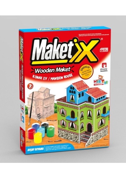 3D Ahşap Boyama Seti Konak Ev 9788