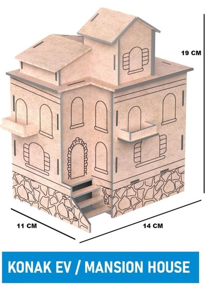 3D Ahşap Boyama Seti Konak Ev 9788 fiyatları