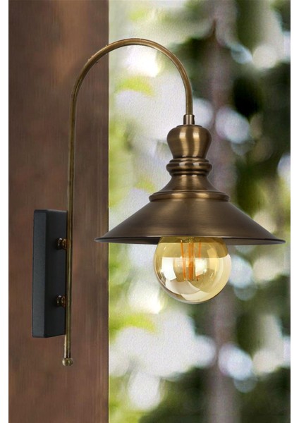 Kahverengi Nantes Eskitme Aplik Duvar Lambası, Modern ve Şık Tasarım