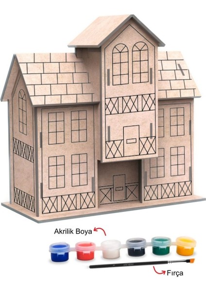 3D Ahşap Boyama Seti Karadeniz Evi 9785 modelleri