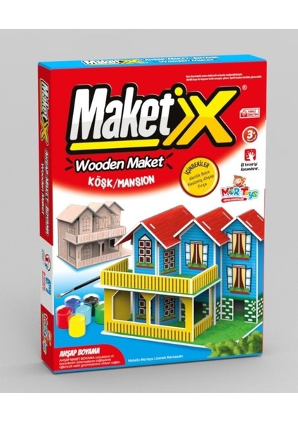 3D Ahşap Boyama Seti Köşk 9789