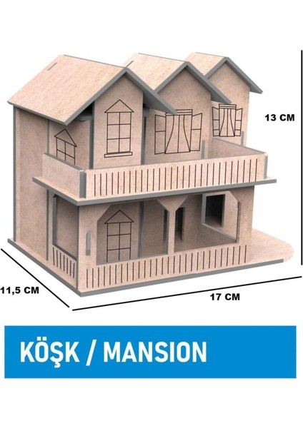 3D Ahşap Boyama Seti Köşk 9789 fiyatları