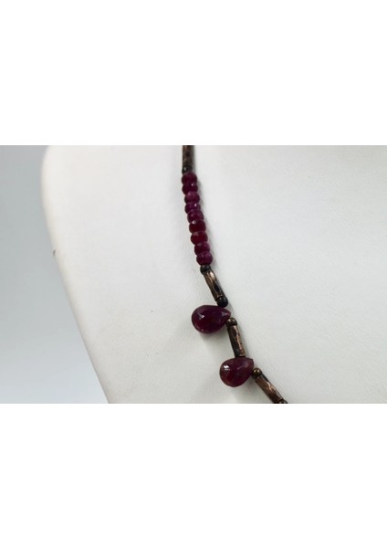 Gümüş Parçalı Yakut Kolye fiyatları