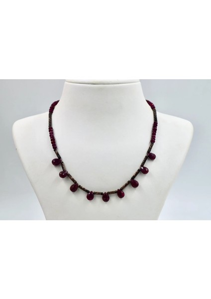 Gümüş Parçalı Yakut Kolye modelleri