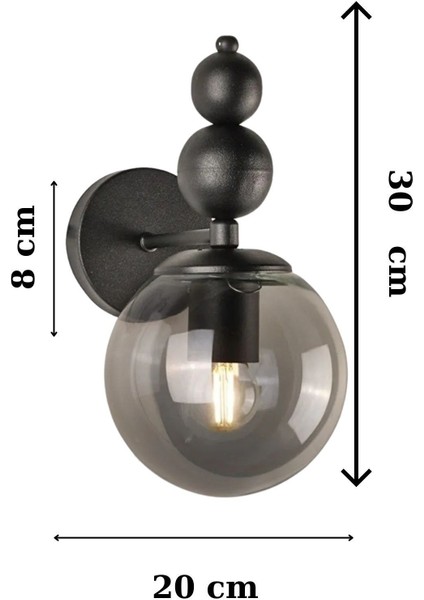 Şık 2'li Siyah Kasa Beyaz Camlı Duvar Aplikası fiyatları