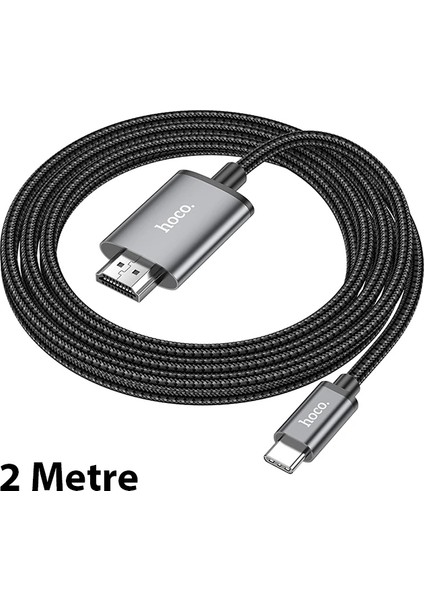 Hoco UA27 Type-C To HDMI Hdtv Dönüştürücü Adaptör (4k 30Hz) KABLO-(1903) - YKD5443-3852