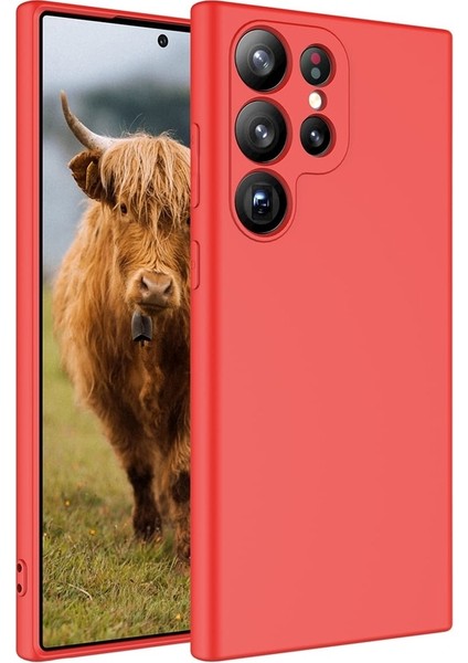 Samsung Galaxy S23 Ultra Kılıf Kılıf İçi Kadifeli Esnek Kadifon Lansman Premium Silikon Case Cover