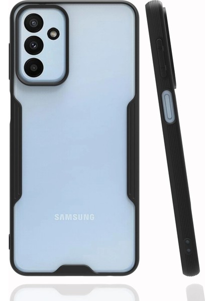 Samsung Galaxy M23 Kılıf Platin Silikon - Siyah - YKD3485-7275