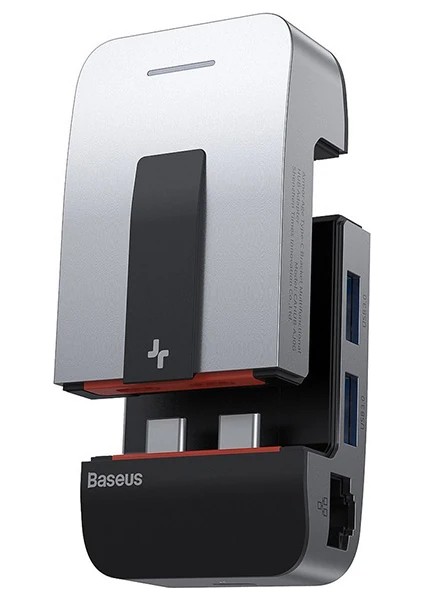Baseus Armor Age 9in1 Type-C Çok Fonksiyonlu Hub HDMI RJ45 USB 3.0-(1903) - YKD7544-7259