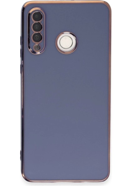Huawei P30 Lite Kılıf Volet Silikon - Mavi - YKD5369-1785