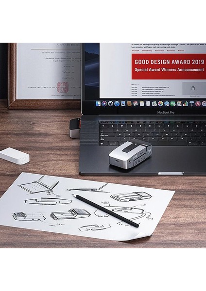 Baseus Armor Age 9in1 Type-C Çok Fonksiyonlu Hub HDMI RJ45 USB 3.0-(1903) - YKD7544-7259