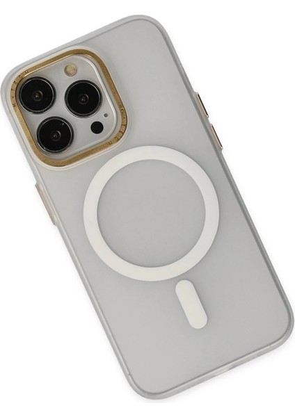 iPhone 13 Pro Kılıf Lodos Magneticsafe Mat Kapak - Şeffaf - YKD5077-2993