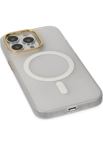 iPhone 13 Pro Kılıf Lodos Magneticsafe Mat Kapak - Şeffaf - YKD5077-2993