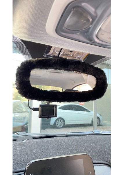 Peluş Dikiz Aynası Kılıfı Süs Siyah, Şık ve Sevimli Araç Için Aksesuar fiyatları